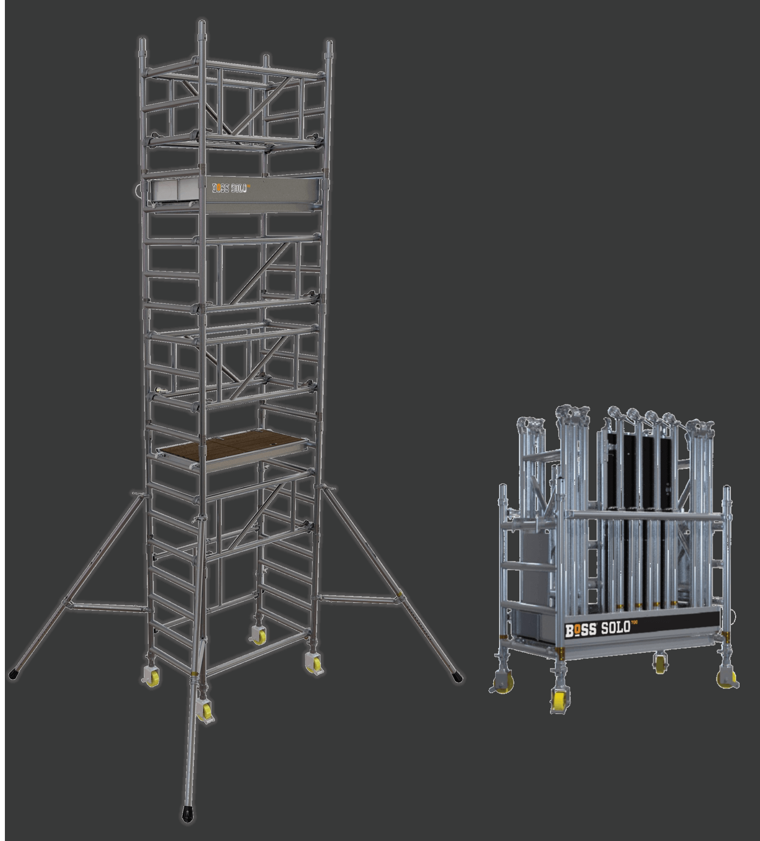 Do More with BoSS SOLO 700 Towers BoSS SOLO 700 Aluminium Towers - one man operation