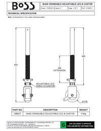 BoSS-DataSheet-S120013-C-Craneable-Adjustable-Leg-and-Castor