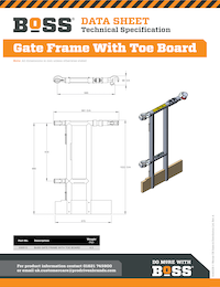 S140109 - BoSS Data Sheet - Gate Frame with Toe Board
