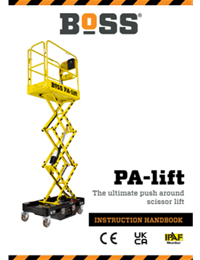 BoSS PA-lift Push Around Scissor Lift Instruction Handbook