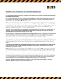 BoSS - Mixing of Tower Components from different manufacturers