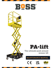 BoSS PA-lift Push Around Scissor Lift Maintenance Manual