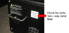 BoSS X-Series Two-Way Valve Label