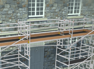 BoSS End-Linked Aluminium Access Towers - large working platform area