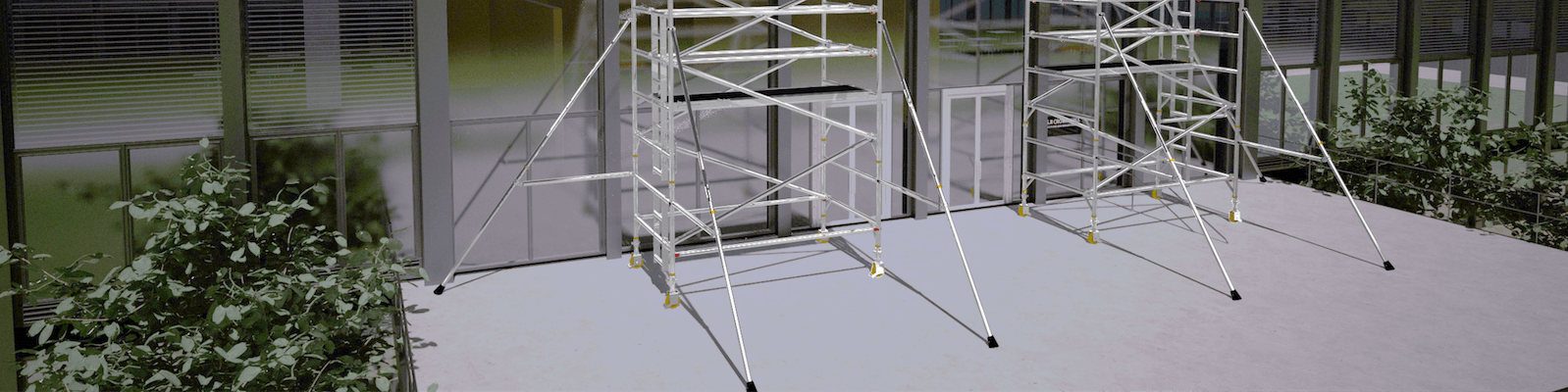 BoSS End-Linked Aluminium Access Towers - Sturdy stabilisers