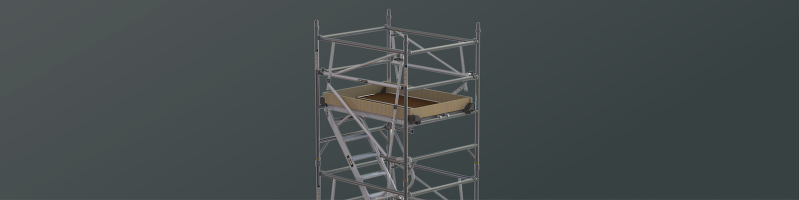 BoSS Staircase Aluminium Access Tower - self-closing trapdoor for safety