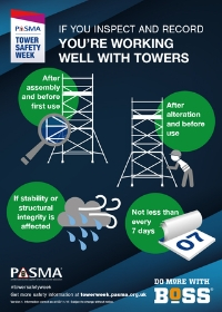 PASMA Tower Safety Week - inspect and record